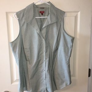 Button up sleeveless top